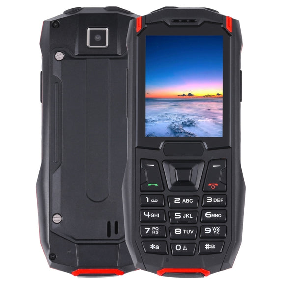 Rugtel R2C Rugged Phone, IP68 Water-resistant Dustproof Shockproof, 2.4 inch, MTK6261D, 2500mAh Battery, SOS, FM, Dual SIM(Red)