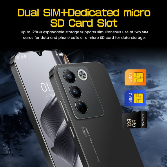 V27e / X23, 2GB+16GB, 6.5 inch Screen, Face Identification, Android 9.1 MTK6580A Quad Core, Network: 3G, Dual SIM (Black)