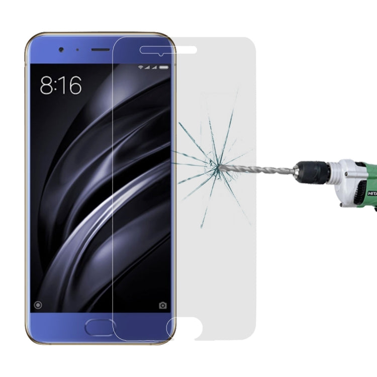 100 PCS for Xiaomi Mi 6 0.26mm 9H Surface Hardness Explosion-proof Non-full Screen Tempered Glass Screen Film