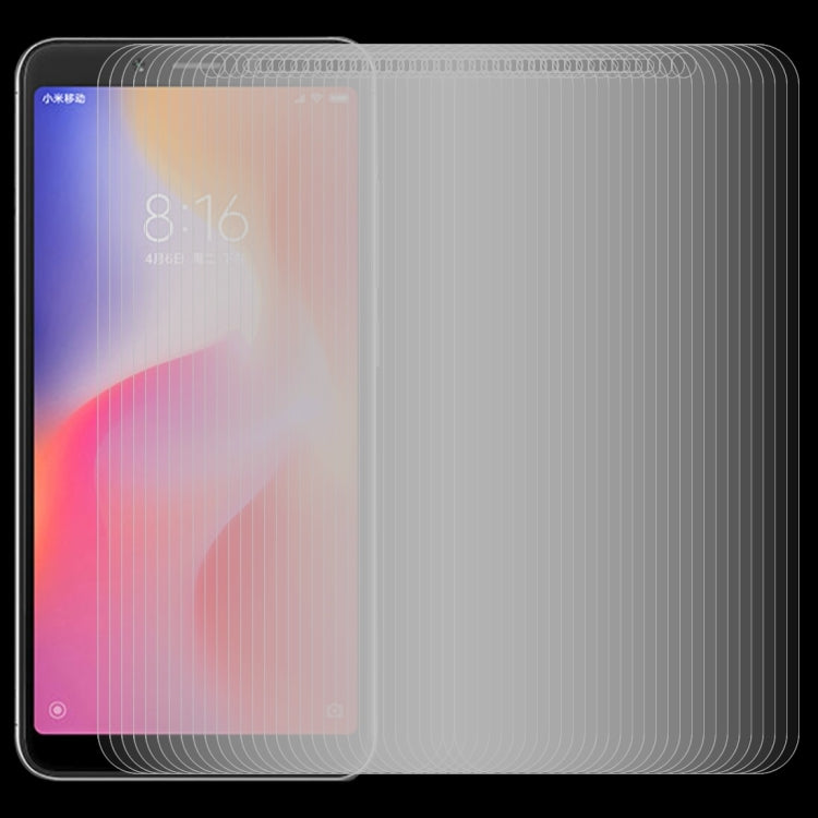 100 PCS 0.26mm 9H 2.5D Tempered Glass Film for Xiaomi Redmi 6A