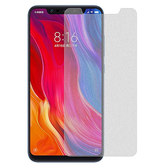 50 PCS Non-Full Matte Frosted Tempered Glass Film for Xiaomi Mi 8, No Retail Package