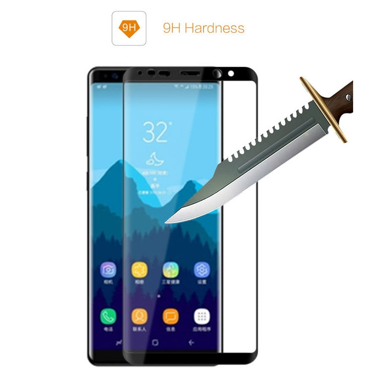 mocolo Full Glue 0.33mm 9H 3D Round Edge Tempered Glass Film for Galaxy Note8 (Black)