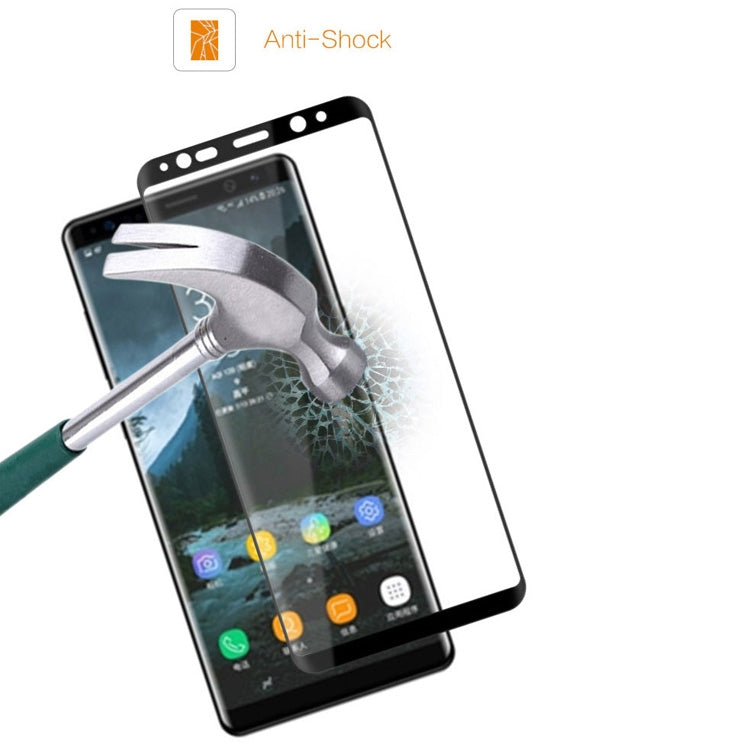 mocolo Full Glue 0.33mm 9H 3D Round Edge Tempered Glass Film for Galaxy Note8 (Black)