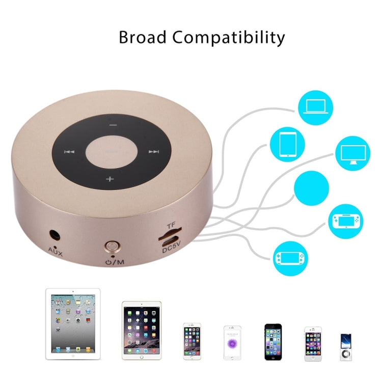 A8 Portable Stereo Bluetooth Speaker Built-in MIC, Support Hands-free Calls / TF Card / AUX IN (Silver)