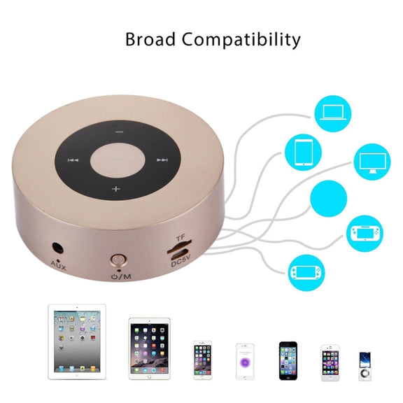 A8 Portable Stereo Bluetooth Speaker Built-in MIC, Support Hands-free Calls / TF Card / AUX IN (Silver)