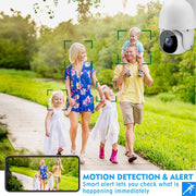 Tuya QX45 1080P Full HD IP65 Water-resistant 2.4G Wireless IP Camera, Support Motion Detection & Two-way Audio & Night Vision & TF Card, UK Plug