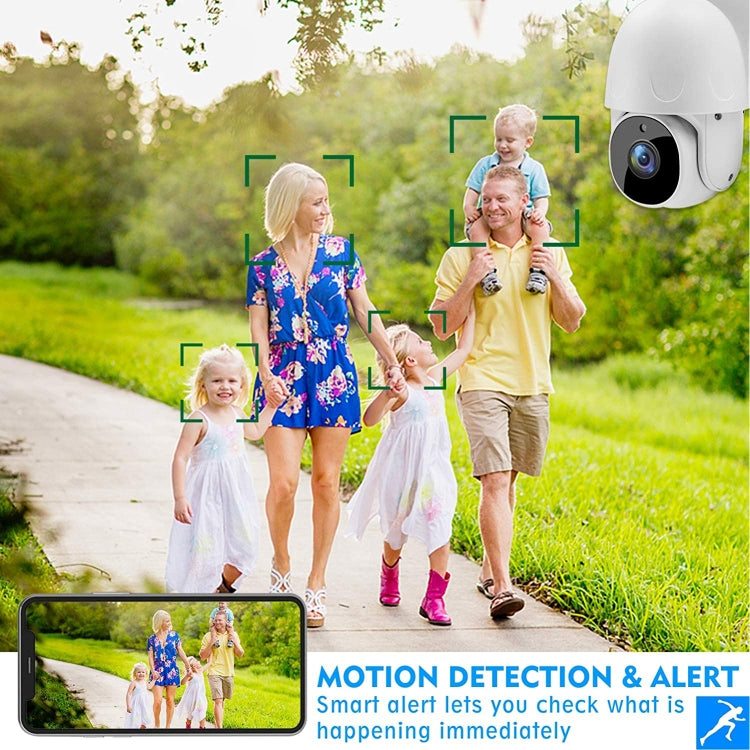 Tuya QX45 1080P Full HD IP65 Water-resistant 2.4G Wireless IP Camera, Support Amazon Alexa & Google Home & Motion Detection & Two-way Audio & Night Vision & TF Card, EU Plug