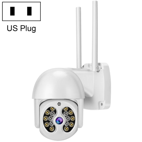 Tuya QX56 3.0 Million Pixels IP66 Water-resistant 2.4G Wireless IP Camera, Support Amazon Alexa & Google Home & Motion Detection & Two-way Audio & Full Color Night Vision & TF Card, US Plug