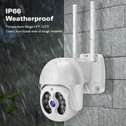 Tuya QX56 3.0 Million Pixels IP66 Water-resistant 2.4G Wireless IP Camera, Support Amazon Alexa & Google Home & Motion Detection & Two-way Audio & Full Color Night Vision & TF Card, US Plug