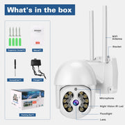 Tuya QX56 3.0 Million Pixels IP66 Water-resistant 2.4G Wireless IP Camera, Support Amazon Alexa & Google Home & Motion Detection & Two-way Audio & Full Color Night Vision & TF Card, US Plug