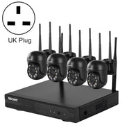 ESCAM WNK614 HD 3.0 Million Pixels 8-channel Wireless + 4IPC Wireless NVR Security System, UK Plug