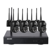 ESCAM WNK614 HD 3.0 Million Pixels 8-channel Wireless + 4IPC Wireless NVR Security System, UK Plug