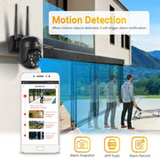 ESCAM WNK614 HD 3.0 Million Pixels 8-channel Wireless + 4IPC Wireless NVR Security System, UK Plug