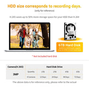ESCAM WNK614 HD 3.0 Million Pixels 8-channel Wireless + 4IPC Wireless NVR Security System, UK Plug