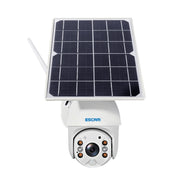 ESCAM QF280 HD 1080P IP66 Water-resistant WiFi Solar Panel PT IP Camera without Battery, Support Night Vision / Motion Detection / TF Card / Two Way Audio (White)