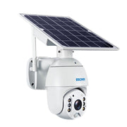 ESCAM QF280 HD 1080P IP66 Water-resistant WiFi Solar Panel PT IP Camera without Battery, Support Night Vision / Motion Detection / TF Card / Two Way Audio (White)