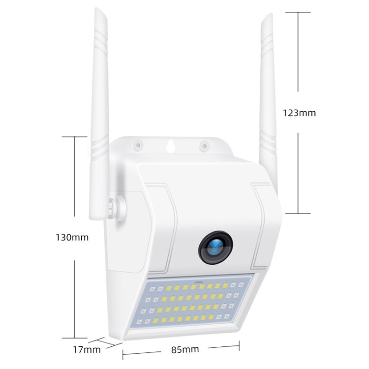 DP11 2 Megapixel IP66 Water-resistant Wall Light Wireless IP Camera, Support Multiple Night Vision & Mobile Phone Remote Monitoring & Voice Intercom & Motion Detection / Alarm & 128GB Memory Card
