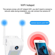 DP11 2 Megapixel IP66 Water-resistant Wall Light Wireless IP Camera, Support Multiple Night Vision & Mobile Phone Remote Monitoring & Voice Intercom & Motion Detection / Alarm & 128GB Memory Card