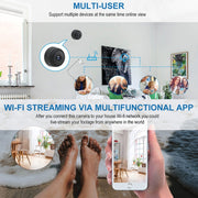 A9+ 1080P WiFi Remote Wireless Camera, Support Night Vision & Motion Detection & TF Card, Broadcom Bluetooth Solution(Black)