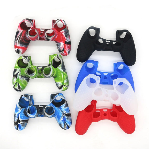 Non-slip Silicone Protective Case for Sony PS4(Black Blue)