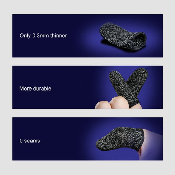 10 PCS Nylon + Conductive Fiber Non-slip Sweat-proof Mobile Phone Game Touch Screen Finger Cover for Thumb / Index Finger(White)