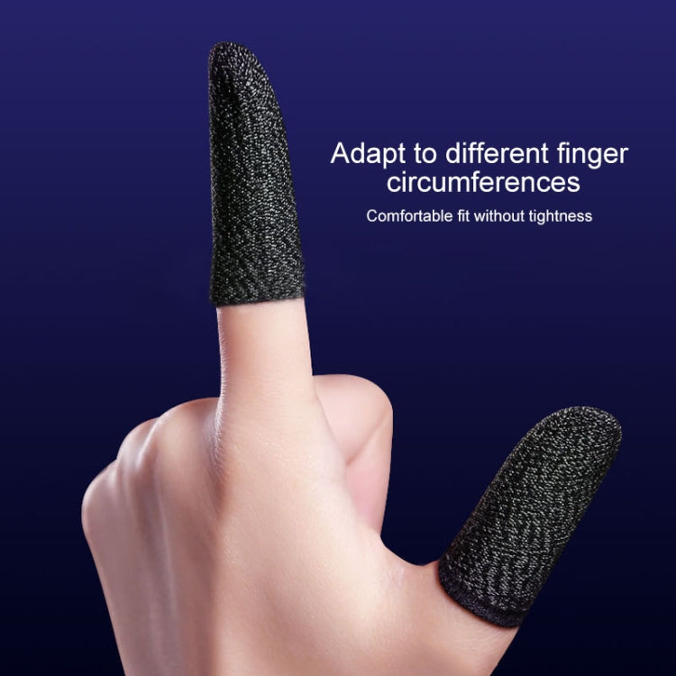 10 PCS Nylon + Conductive Fiber Non-slip Sweat-proof Mobile Phone Game Touch Screen Finger Cover for Thumb / Index Finger(White)