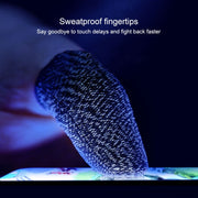 10 PCS Nylon + Conductive Fiber Non-slip Sweat-proof Mobile Phone Game Touch Screen Finger Cover for Thumb / Index Finger(White)