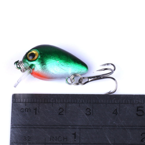 HENGJIA 10 PCS 3cm/1.5g Luya Rock Fishing Lures Bait Bionic Kit with Plastic Box