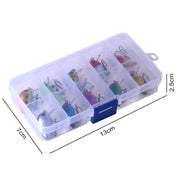 HENGJIA 10 PCS 3cm/1.5g Luya Rock Fishing Lures Bait Bionic Kit with Plastic Box