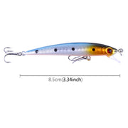 HENGJIA 5 PCS 8.5cm Minnow Plastic Hard Baits Fishing Lures Set Fishing Tackle Baits