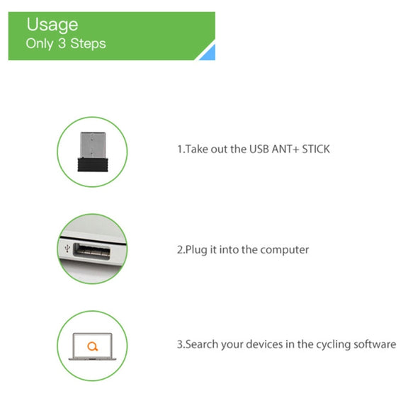 Mini ANT+ USB Stick Adapter Cycling Bicycle Speed Sensor