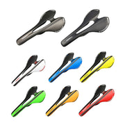 TOSEEK Road Bike Carbon Fiber Seat Bicycle Hollow Seat Saddle, 3K Texture + Extinction(Red)