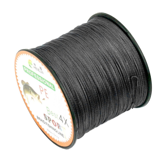 HENGJIA 8.0# 0.50mm 80LB 40.8kg Tension 500m Extra Strong 4 Shares Braid PE Fishing Line Kite Line(Black)