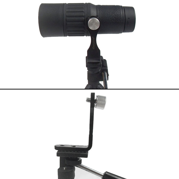 Datyson 5P0008 Telescope Tripod Connector All Metal L-shaped Adapter Adapter Bracket(Black)