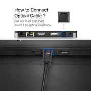 EMK 1m OD4.0mm Toslink Male to Male Digital Optical Audio Cable