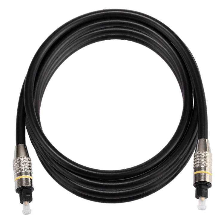 2m OD6.0mm Nickel Plated Metal Head Toslink Male to Male Digital Optical Audio Cable