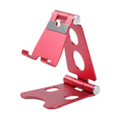 ROOSTAND R2 Aluminum Alloy Mobile Desktop Tablet Bracket Double Folding Lazy Artifact, Size: 6.4x7x9cm(Rose Red)