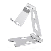 ROOSTAND R2 Aluminum Alloy Mobile Desktop Tablet Bracket Double Folding Lazy Artifact, Size: 6.4x7x9cm(Silver)