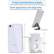 ROOSTAND R2 Aluminum Alloy Mobile Desktop Tablet Bracket Double Folding Lazy Artifact, Size: 6.4x7x9cm(Silver)
