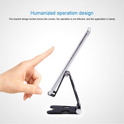 ROOSTAND R2 Aluminum Alloy Mobile Desktop Tablet Bracket Double Folding Lazy Artifact, Size: 6.4x7x9cm(Silver)