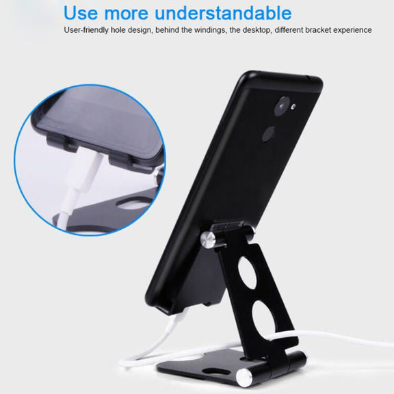 ROOSTAND R2 Aluminum Alloy Mobile Desktop Tablet Bracket Double Folding Lazy Artifact, Size: 6.4x7x9cm(Silver)