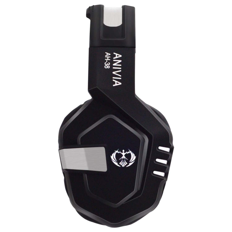 SADES AH-38 3.5mm Plug Wire-controlled E-sports Gaming Headset with Retractable Microphone, Cable Length: 2m(Black Silver)