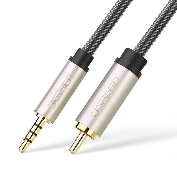 UGREEN 3.5mm to RCA Audio Cable Xiaomi Mi 1/2 TV Digital SPDIF Cable, Length: 2m (Black)