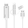 Onten OTN-7537A 3 in 1 1080P Mobile HD Screen Player Adapter Cable(Silver) - free shipping - PMC TechLife - Order now!