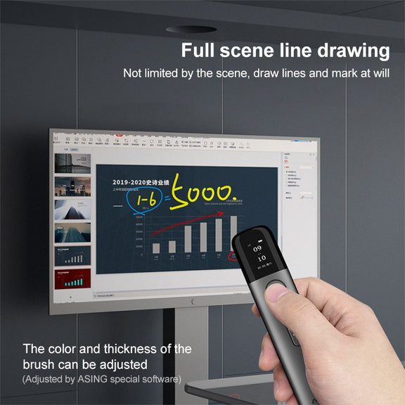 ASiNG A9 32GB Green Light Multifunctional PPT Touch Laser Page Turning Pen Wireless Presenter (Grey)