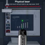 ASiNG A9 32GB Green Light Multifunctional PPT Touch Laser Page Turning Pen Wireless Presenter (Grey)