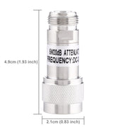 5W 20dBi N Female to N Male DC-13GHz Frequency Gain Attenuator(Silver)