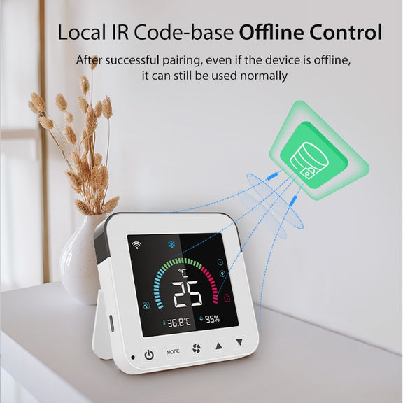 NEO NAS-RT01W WiFi Smart Color Screen Infrared Air Conditioner Controller Thermostat(White)