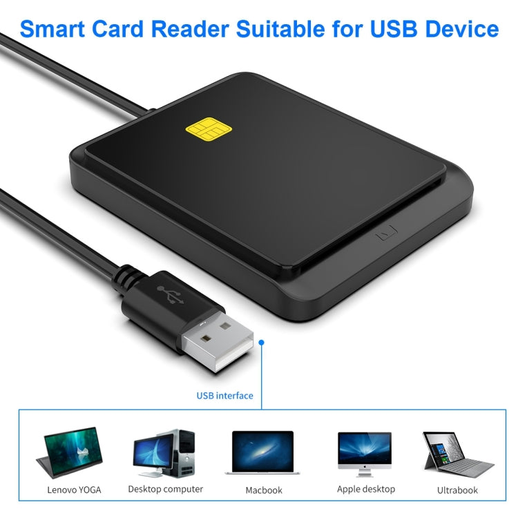 Rocketek CR317 USB 2.0 SIM  / ID / CAC Smart Card 2 in 1 Card Reader (Black)
