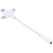 Dual 8 Pin+USB-C/Type-C Male to 3.5mm Female Digital Audio Adapter Cable